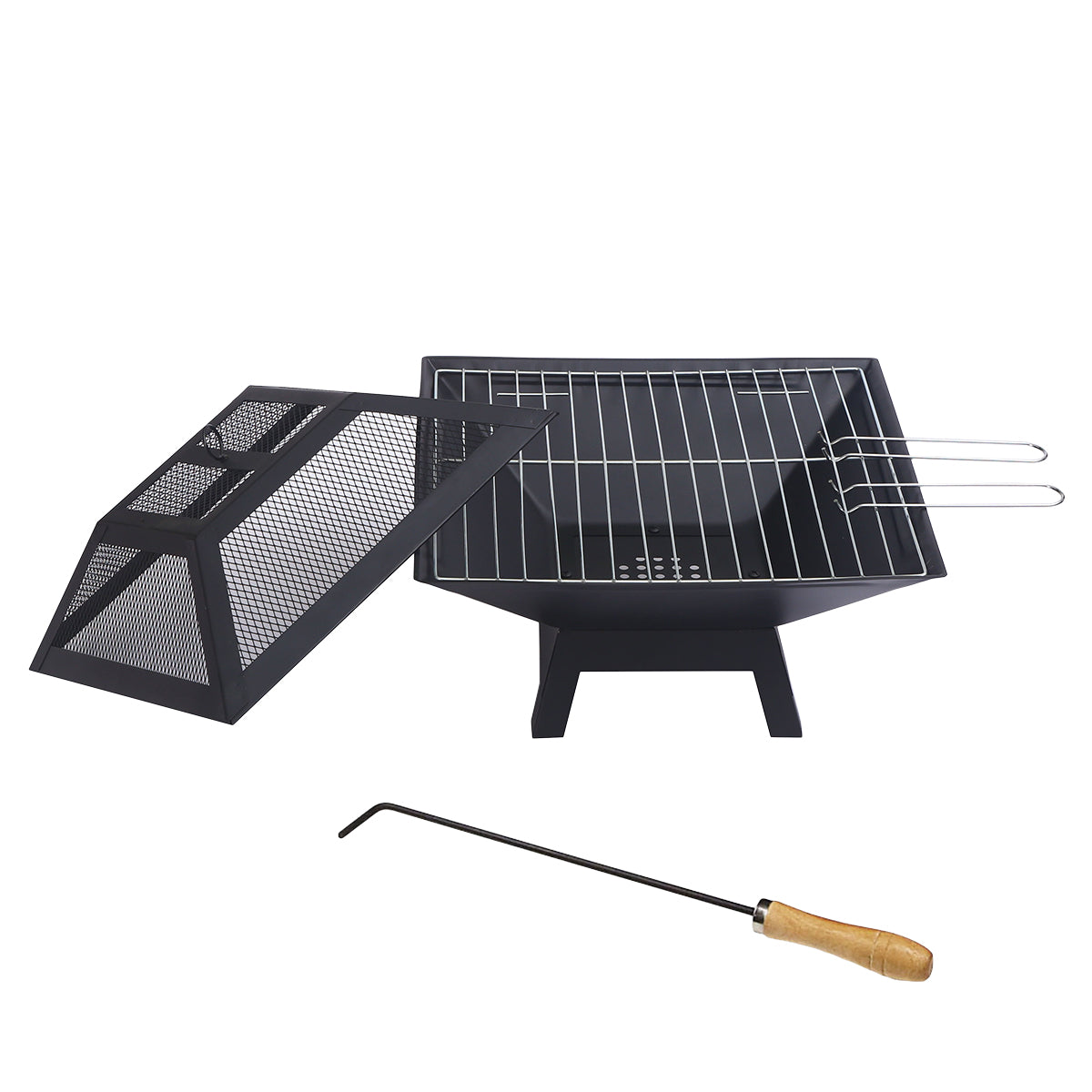 Wallaroo Portable Outdoor Fire Pit for BBQ, Grilling, Cooking, Camping - Home & Garden > BBQ