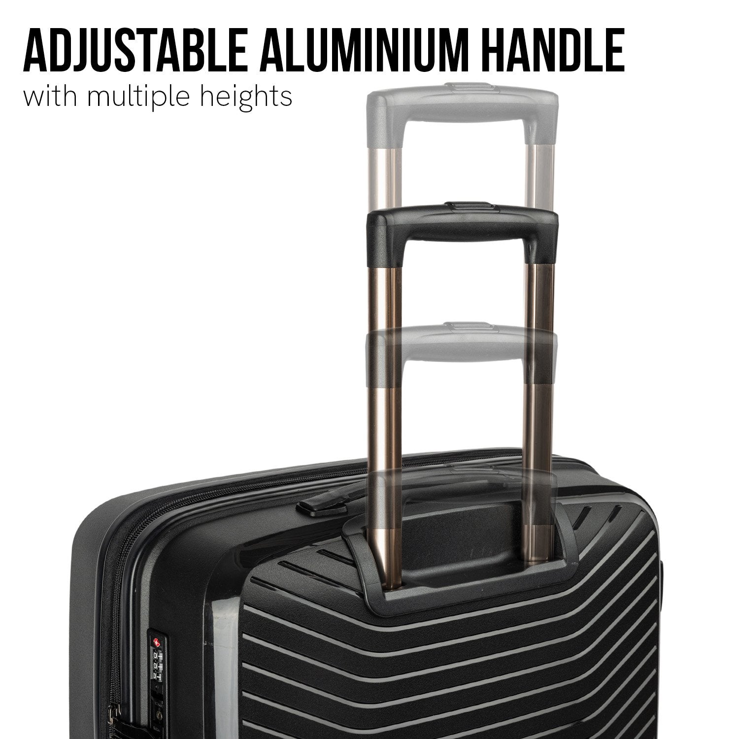 Olympus  Astra 24in Lightweight Hard Shell Suitcase - Obsidian Black - Home & Garden > Travel