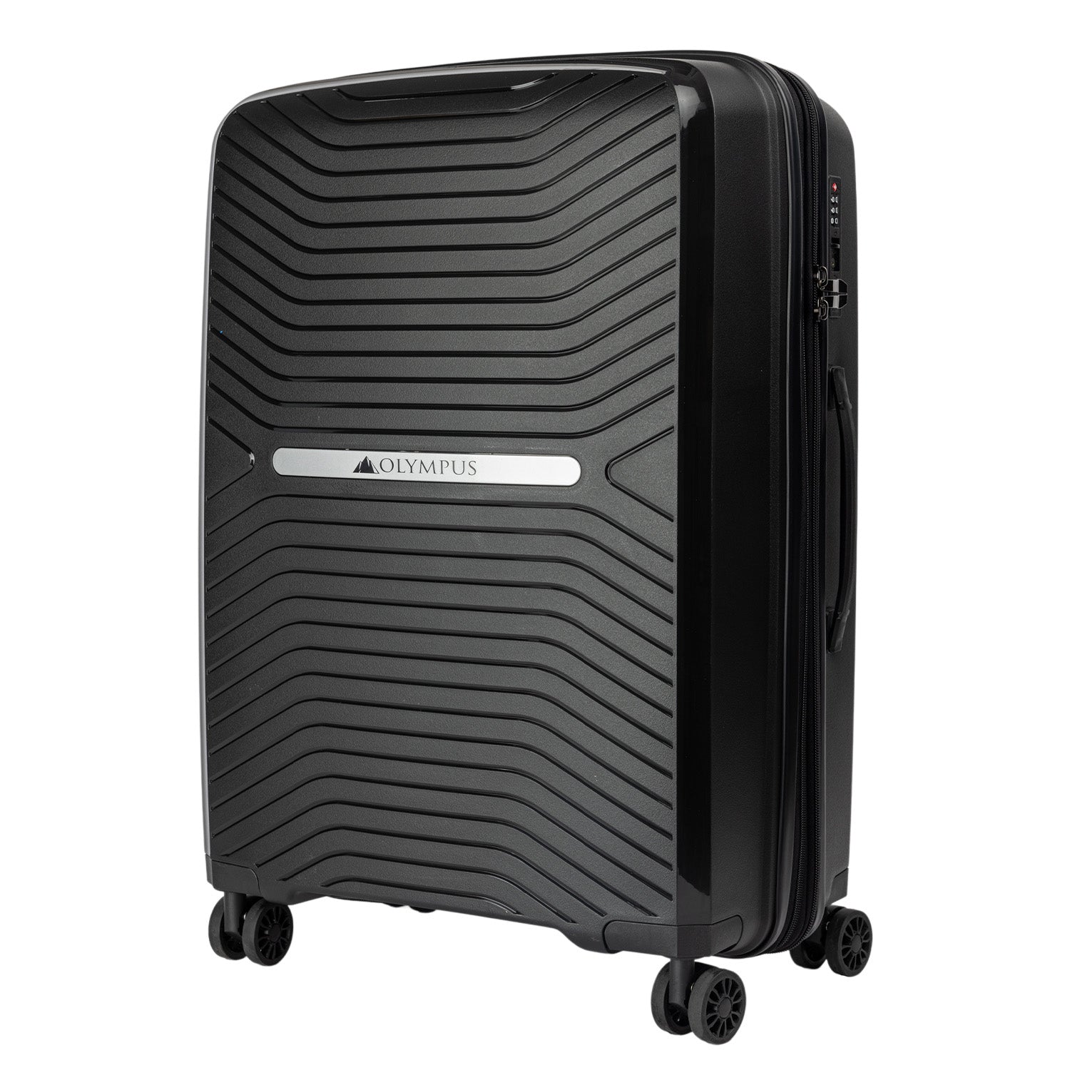 Olympus 3PC Astra Luggage Set Hard Shell Suitcase - Obsidian Black - Home & Garden > Travel