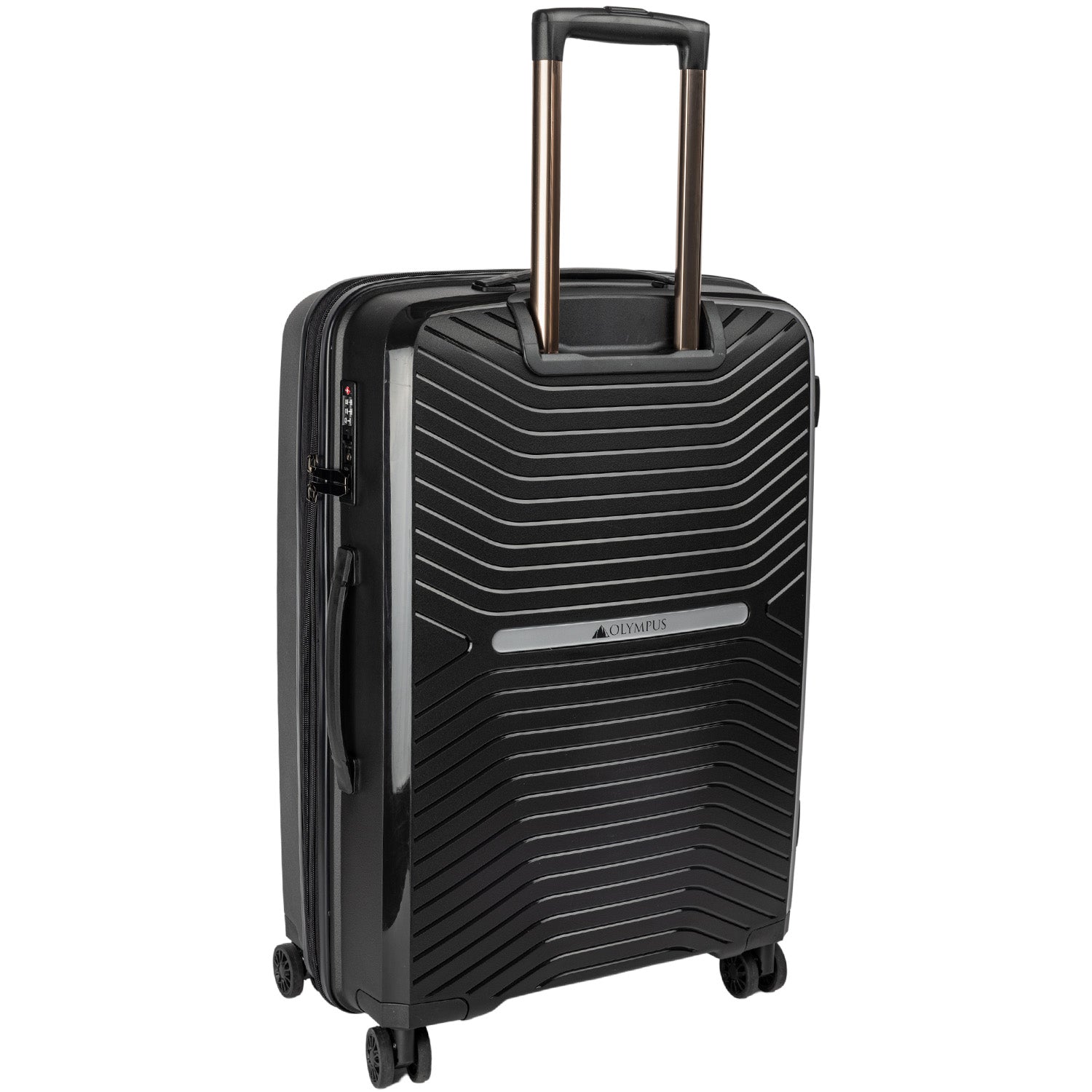 Olympus 3PC Astra Luggage Set Hard Shell Suitcase - Obsidian Black - Home & Garden > Travel