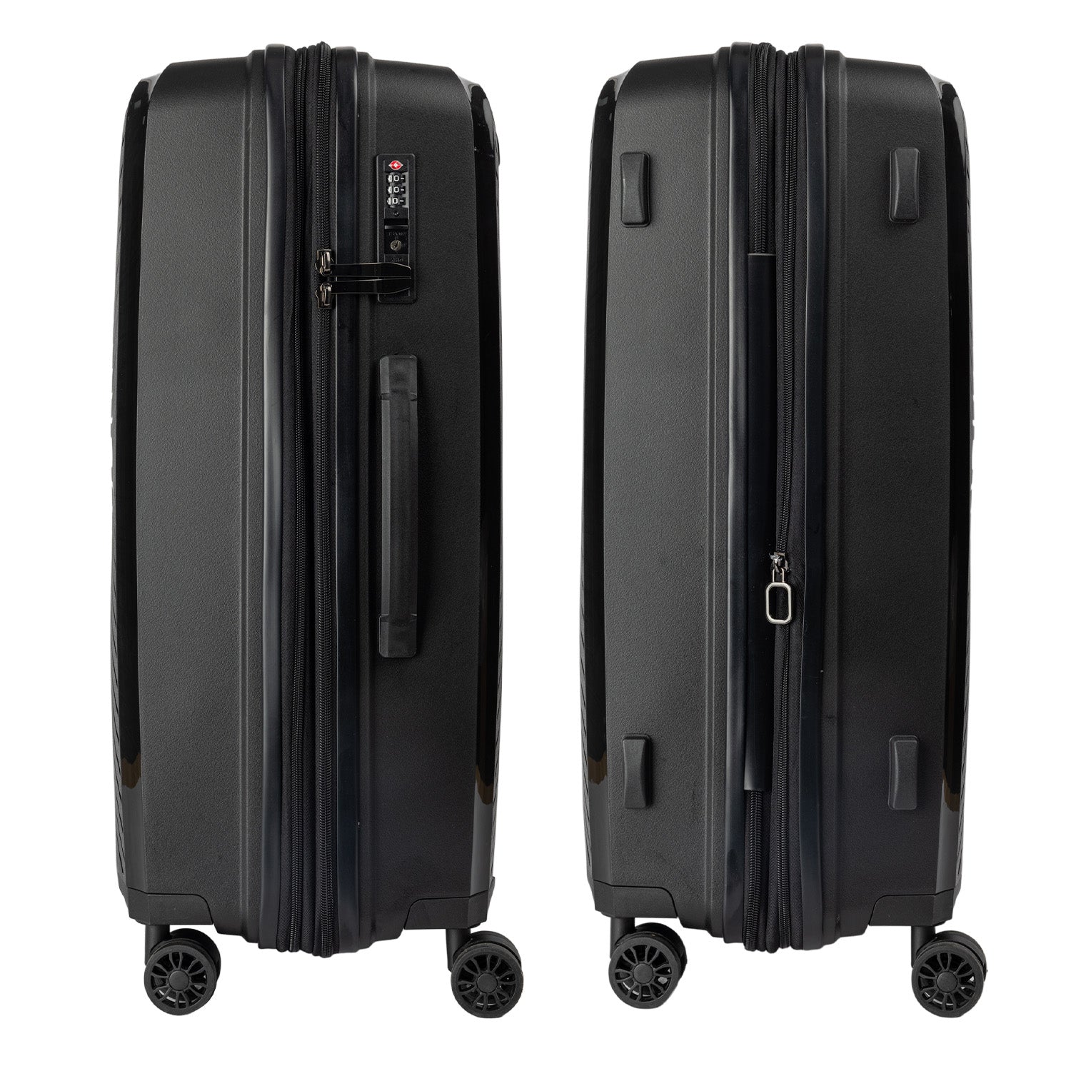 Olympus 3PC Astra Luggage Set Hard Shell Suitcase - Obsidian Black - Home & Garden > Travel