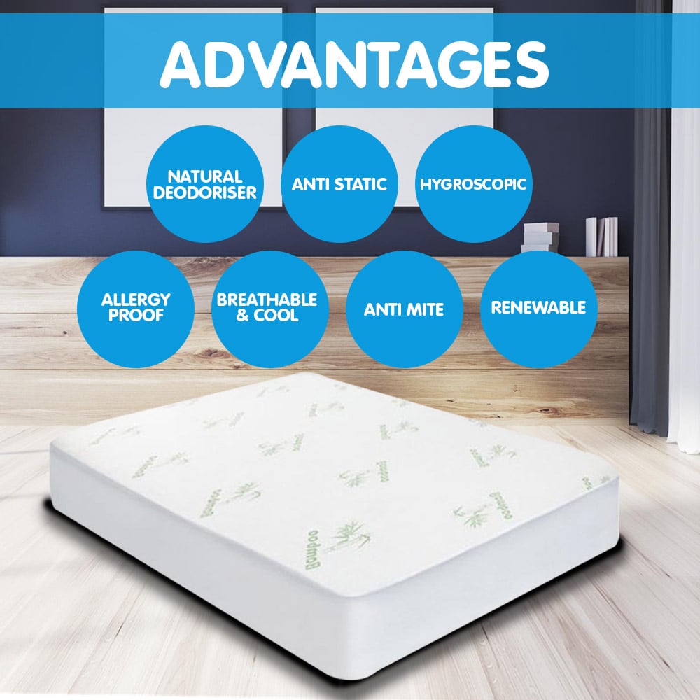 Laura Hill Bamboo Mattress Protector- King - Home & Garden > Bedding