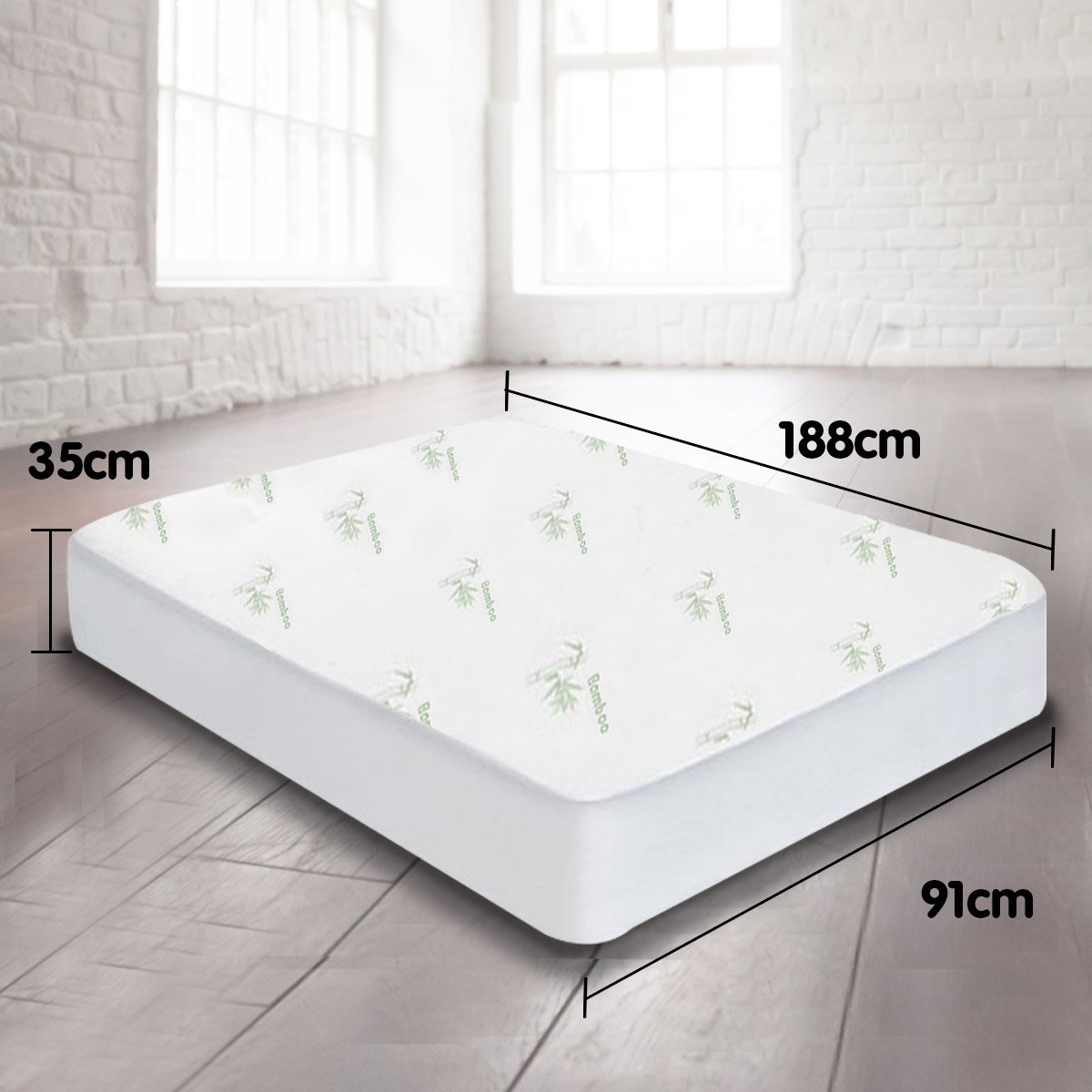 Laura Hill Bamboo Mattress Protector- Single - Home & Garden > Bedding