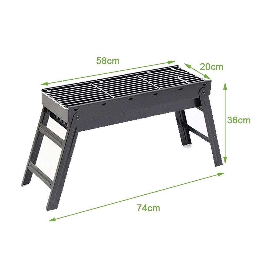 Foldable Portable BBQ Charcoal Grill Barbecue Camping Hibachi Picnic - Home & Garden > BBQ