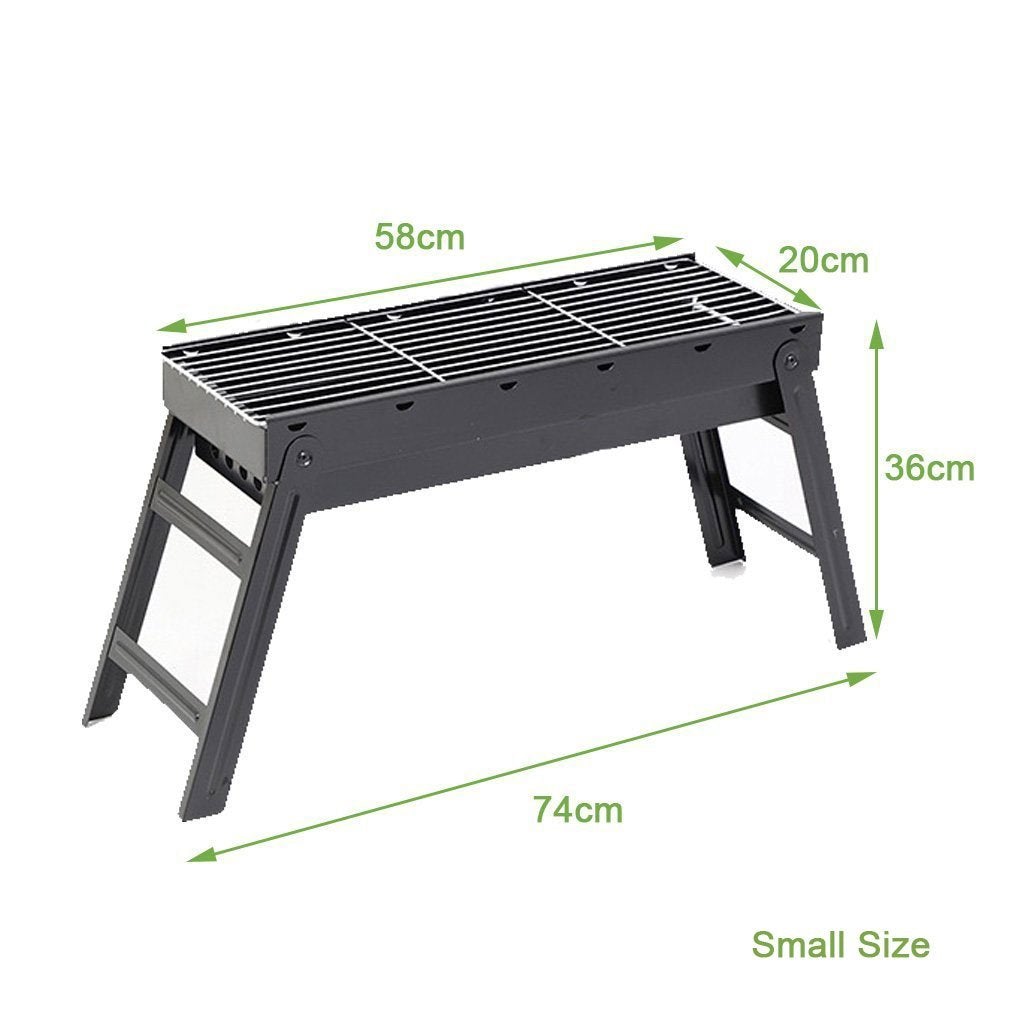 Foldable Portable BBQ Charcoal Grill Barbecue Camping Hibachi Picnic Large - Home & Garden > BBQ