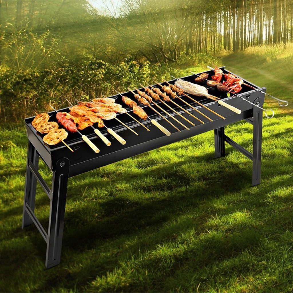 Foldable Portable BBQ Charcoal Grill Barbecue Camping Hibachi Picnic Large - Home & Garden > BBQ