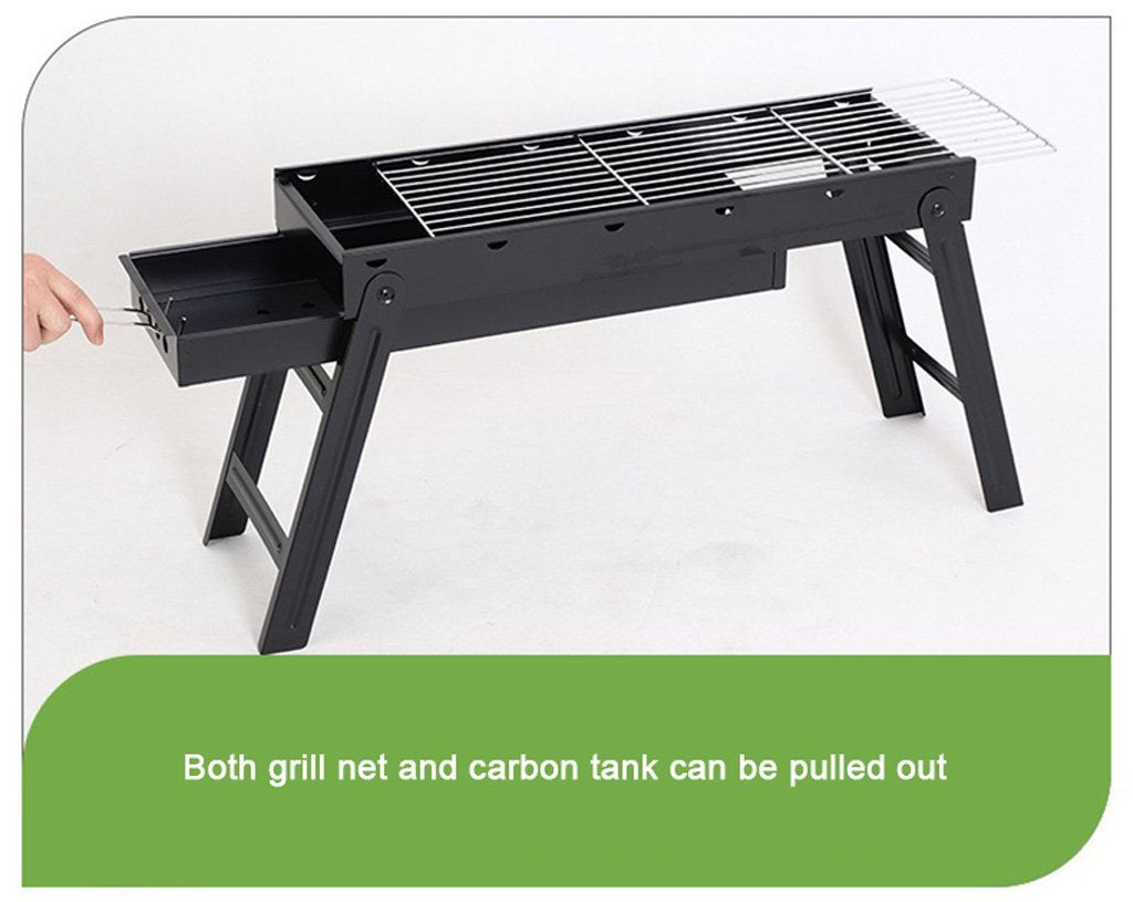 Foldable Portable BBQ Charcoal Grill Barbecue Camping Hibachi Picnic Large - Home & Garden > BBQ