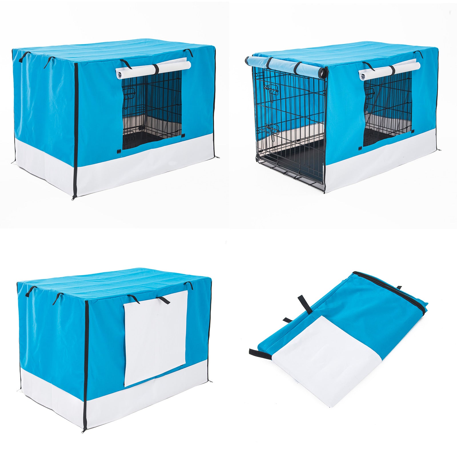 Paw Mate Blue Cage Cover Enclosure for Wire Dog Cage Crate 24in - Pet Care > Dog Supplies