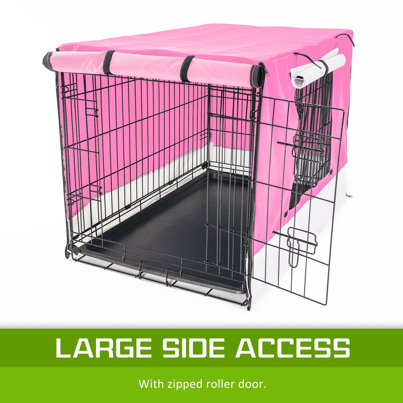 Paw Mate Pink Cage Cover Enclosure for Wire Dog Cage Crate 24in - Pet Care > Dog Supplies