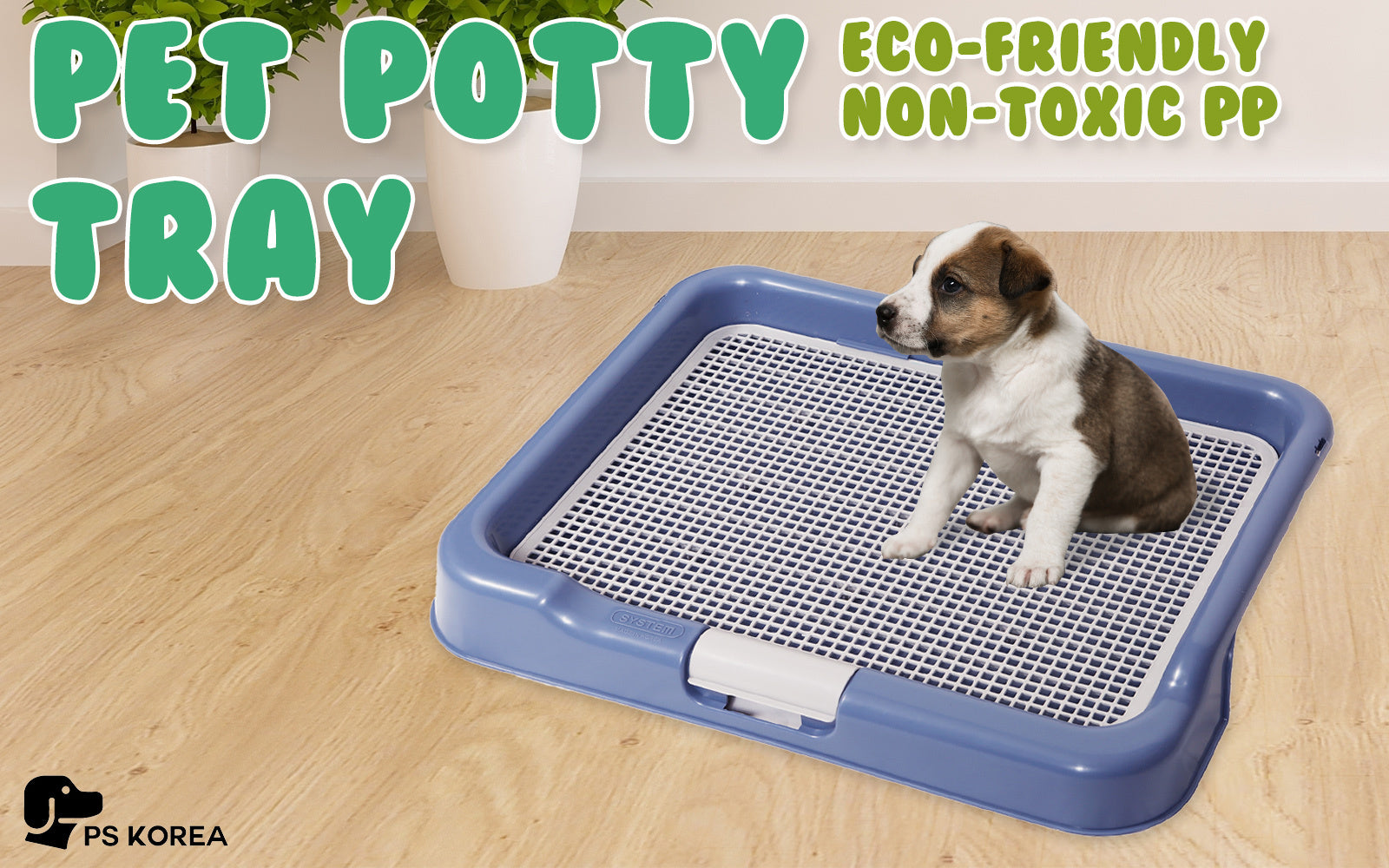 PS KOREA Blue Dog Pet Potty Tray Training Toilet Portable T3 - Pet Care > Dog Supplies