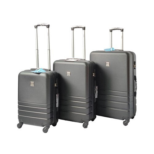 YES4HOMES ABS Luggage Suitcase Set 3 Code Lock Travel Carry  Bag Trolley Black 50/60/70 - Home & Garden > Travel