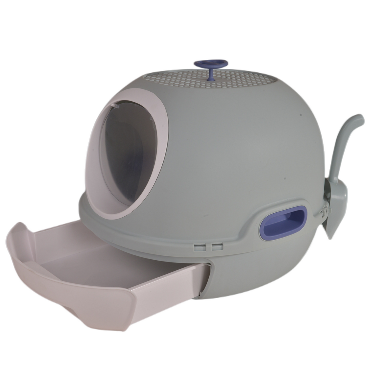 YES4PETS Hooded Cat Toilet Litter Box Tray House With Drawer and Scoop Blue - Pet Care > Cat Supplies