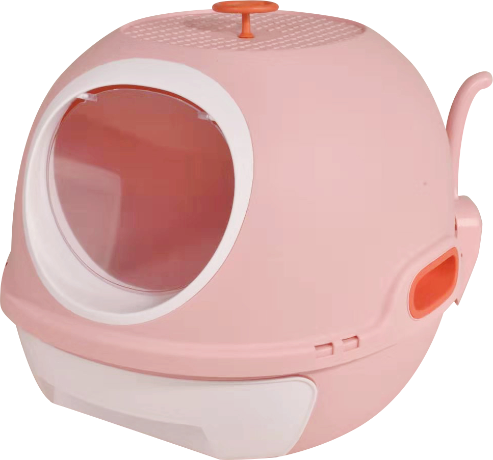 YES4PETS Hooded Cat Toilet Litter Box Tray House With Drawer and Scoop Pink - Pet Care > Cat Supplies