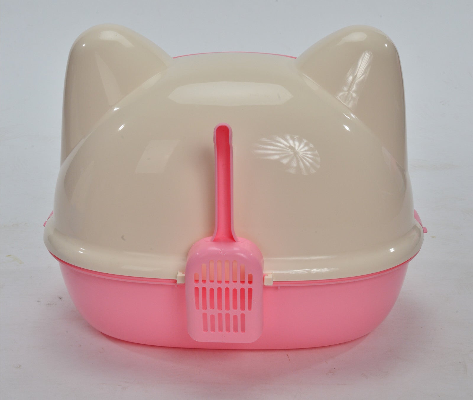 YES4PETS Large Hooded Cat Toilet Litter Box Tray House With Scoop Pink - Pet Care > Cat Supplies