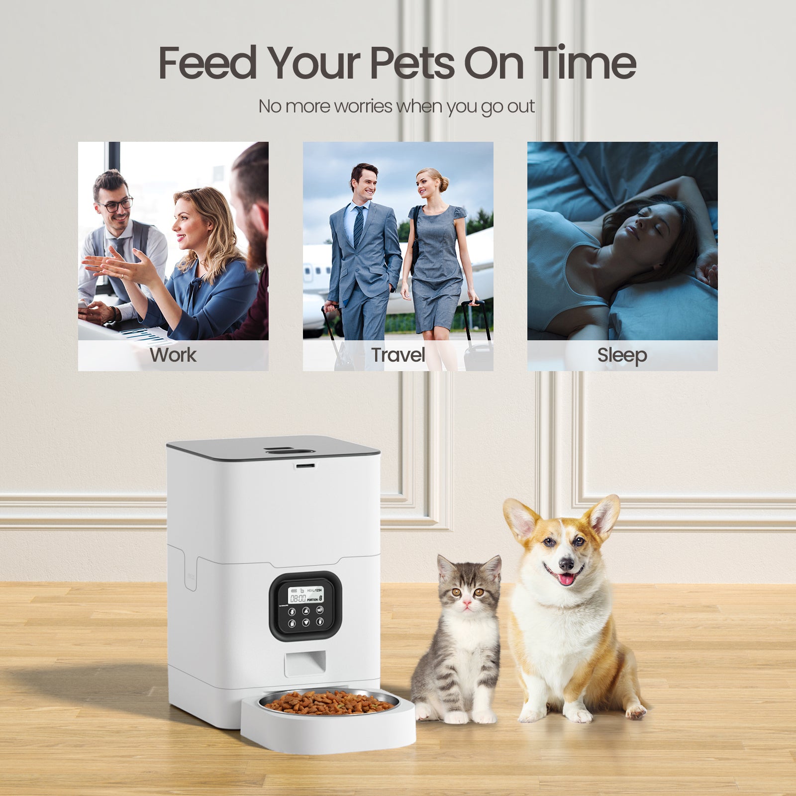 YES4PETS 6L Automatic Digital Pet Dog Cat Feeder Food Bowl Dispenser - Pet Care > Dog Supplies