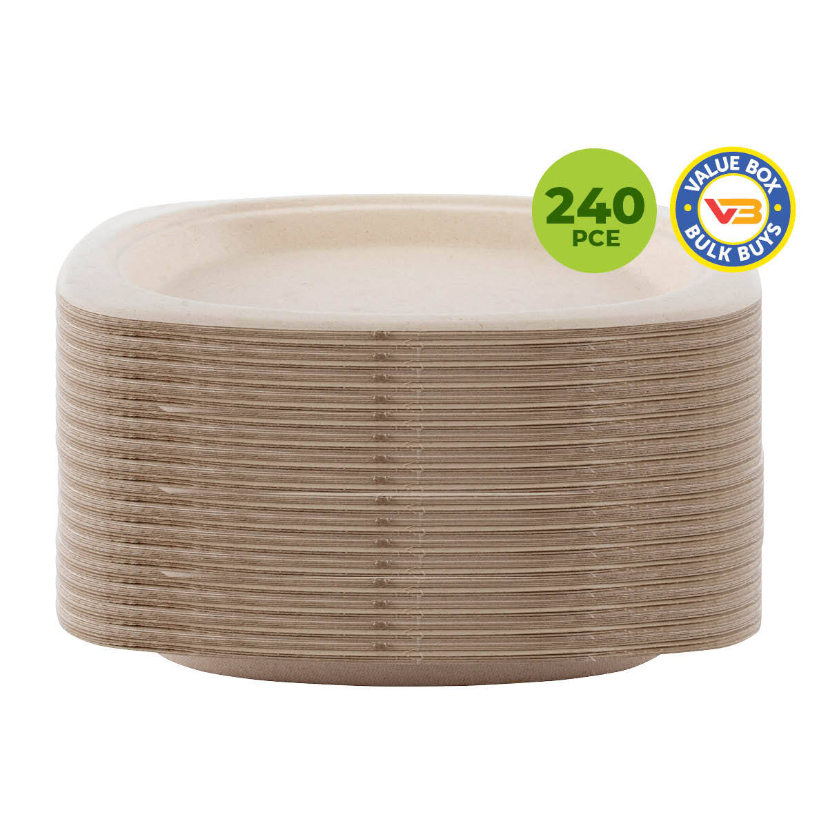 Party Central 240PCE Dinner Plates Oval Eco-Friendly Recyclable Durable 23cm - Occasions > Disposable Tableware