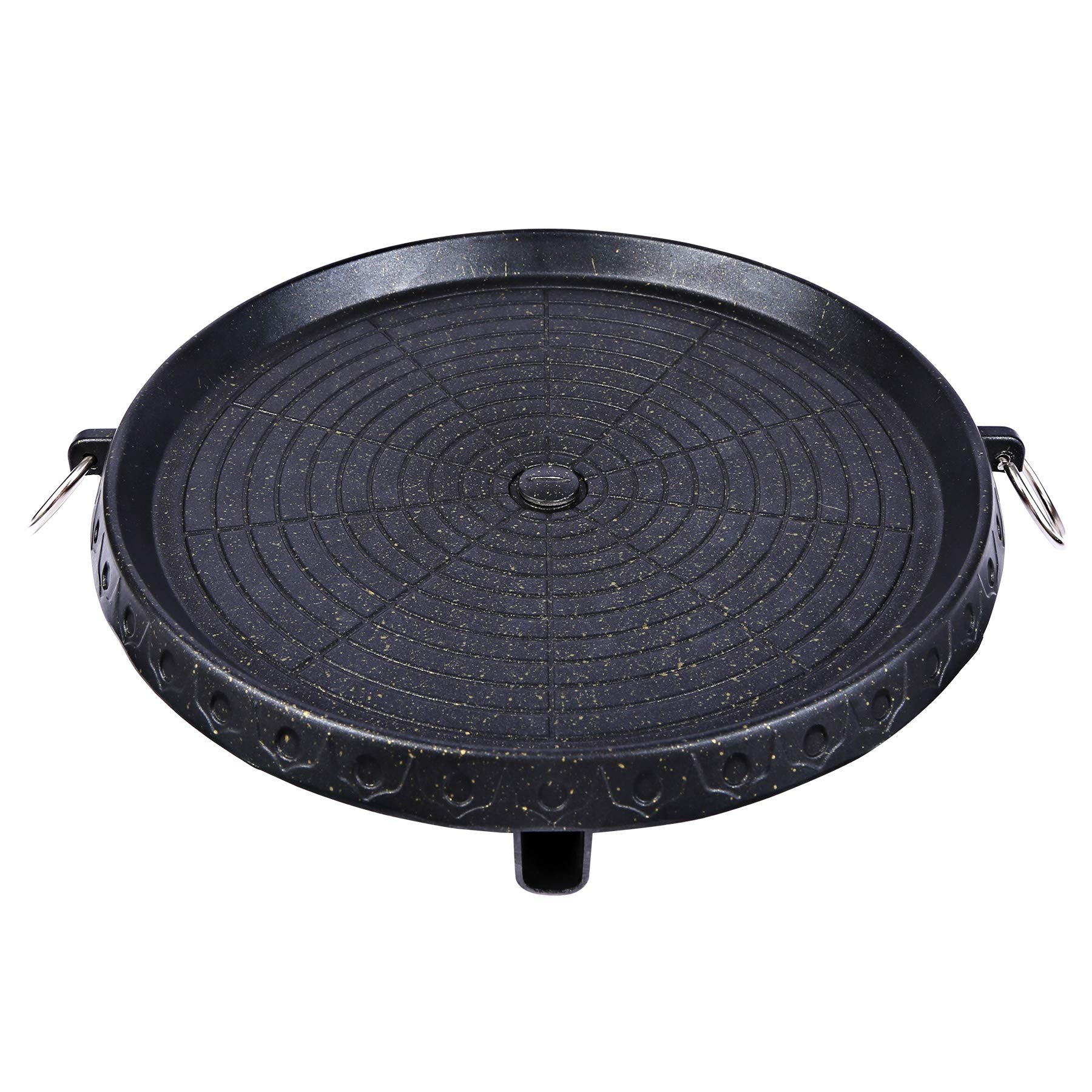 Korean BBQ Grill Pan Non-Stick Smokeless Stovetop BBQ Grill Plate Indoor Outdoor - Home & Garden > BBQ