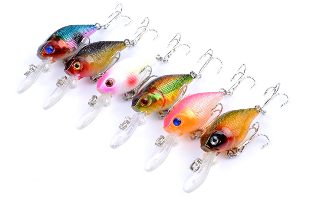 6x 6cm Popper Crank Bait Fishing Lure Lures Surface Tackle Saltwater - Outdoor > Fishing