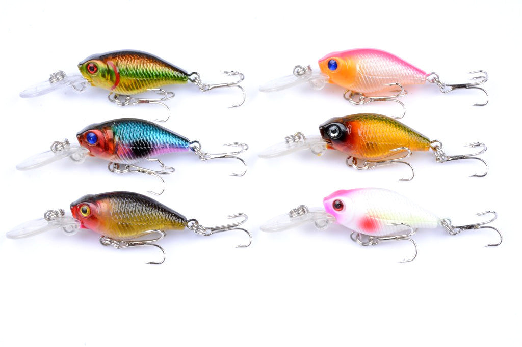 6x 6cm Popper Crank Bait Fishing Lure Lures Surface Tackle Saltwater - Outdoor > Fishing