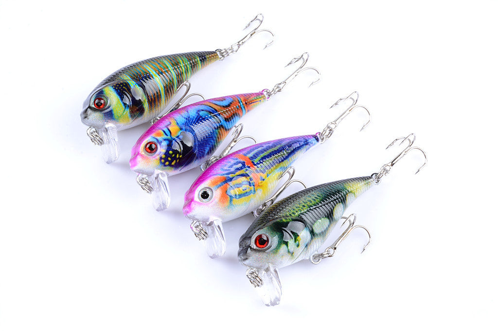 4x 5.5cm Popper Crank Bait Fishing Lure Lures Surface Tackle Saltwater - Outdoor > Fishing