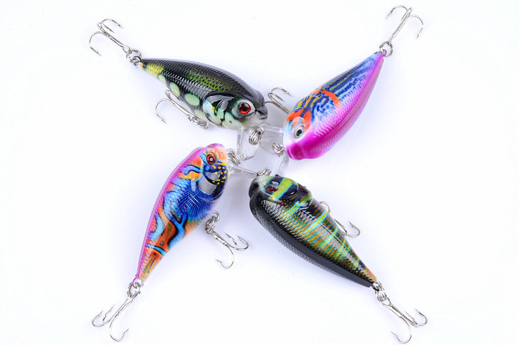 4x 5.5cm Popper Crank Bait Fishing Lure Lures Surface Tackle Saltwater - Outdoor > Fishing