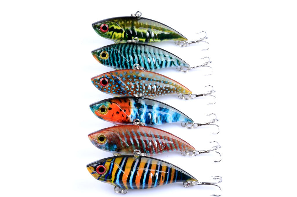 6x 6.5cm Vib Bait Fishing Lure Lures Hook Tackle Saltwater - Outdoor > Fishing