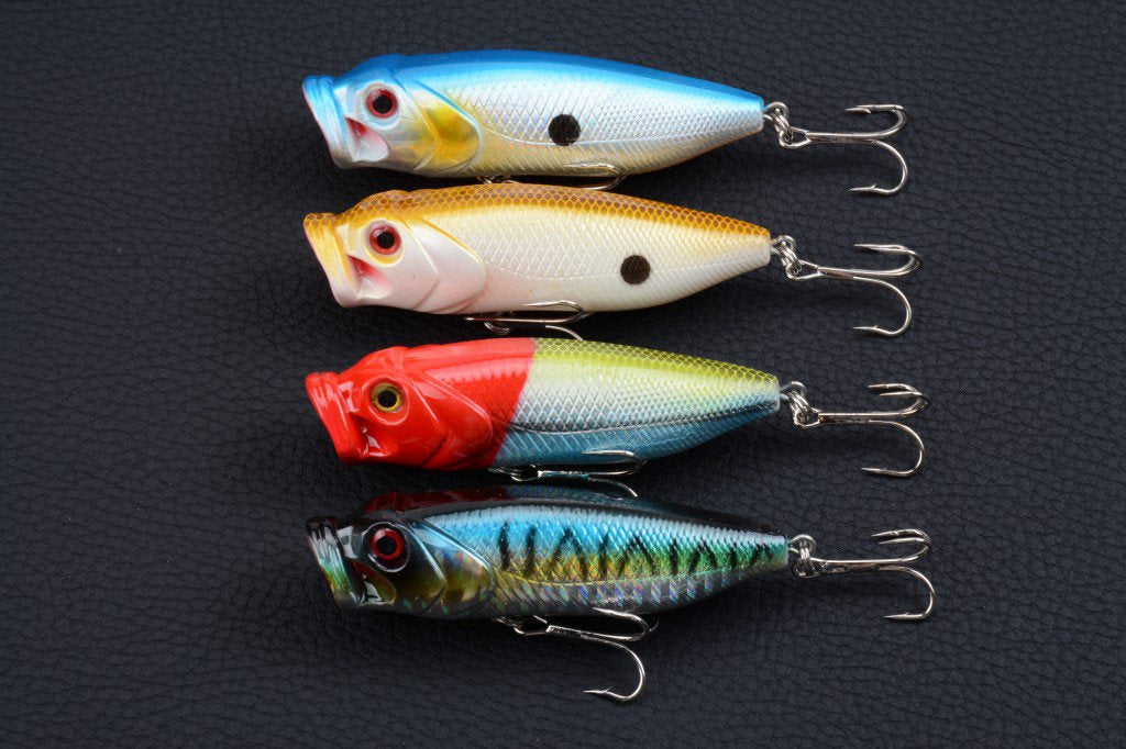 4X 8cm Popper Poppers Fishing Lure Lures Surface Tackle Fresh Saltwater - Outdoor > Fishing