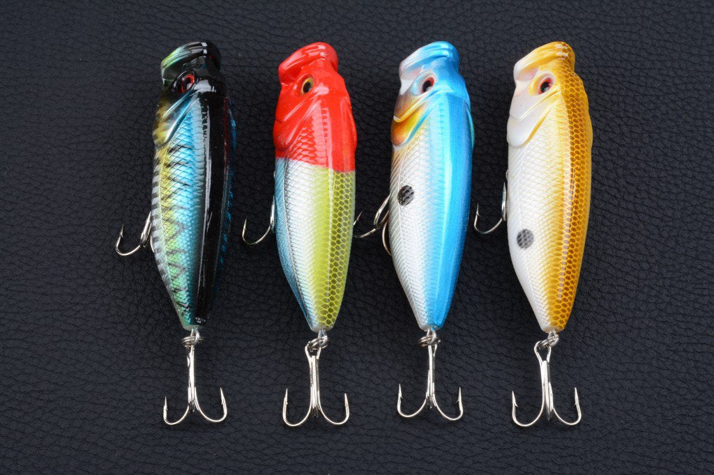 4X 8cm Popper Poppers Fishing Lure Lures Surface Tackle Fresh Saltwater - Outdoor > Fishing