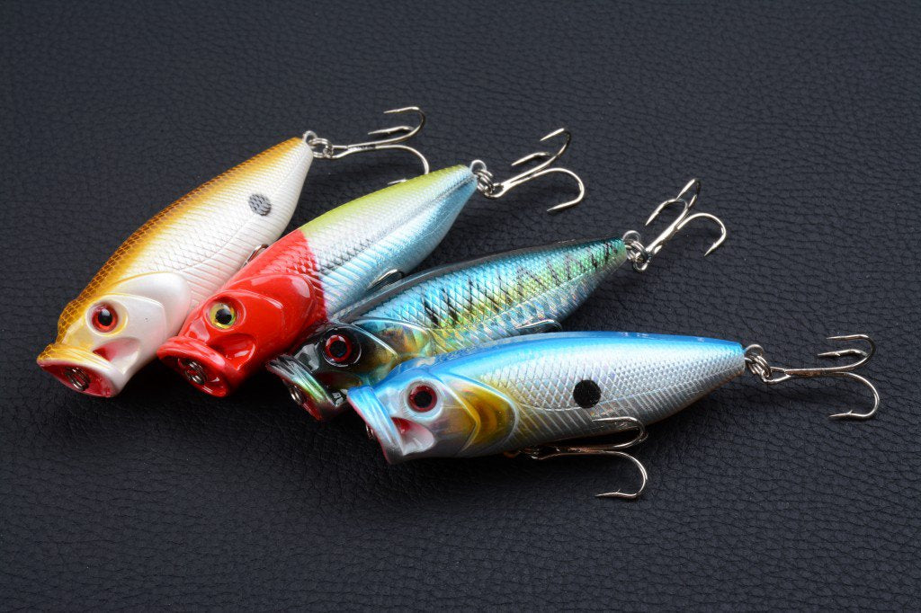 4X 8cm Popper Poppers Fishing Lure Lures Surface Tackle Fresh Saltwater - Outdoor > Fishing