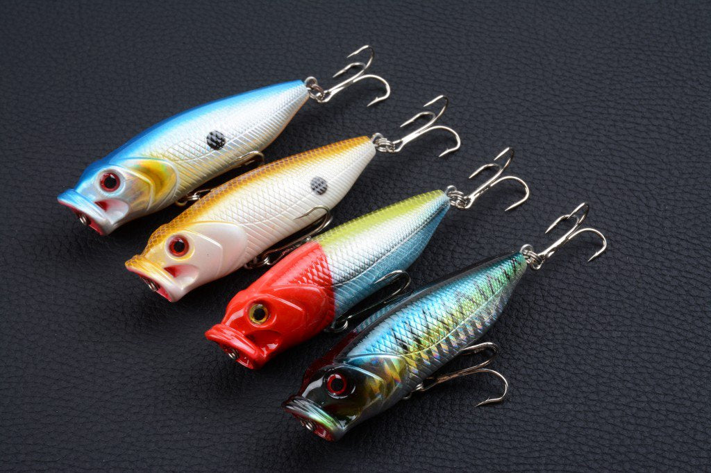 4X 8cm Popper Poppers Fishing Lure Lures Surface Tackle Fresh Saltwater - Outdoor > Fishing