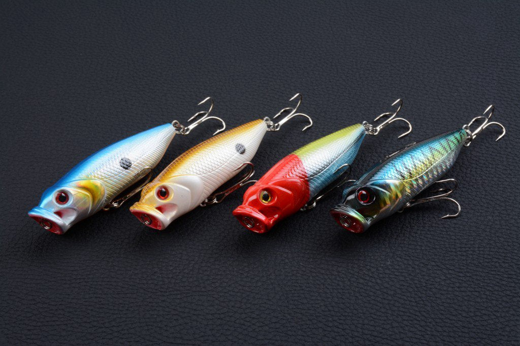 4X 8cm Popper Poppers Fishing Lure Lures Surface Tackle Fresh Saltwater - Outdoor > Fishing