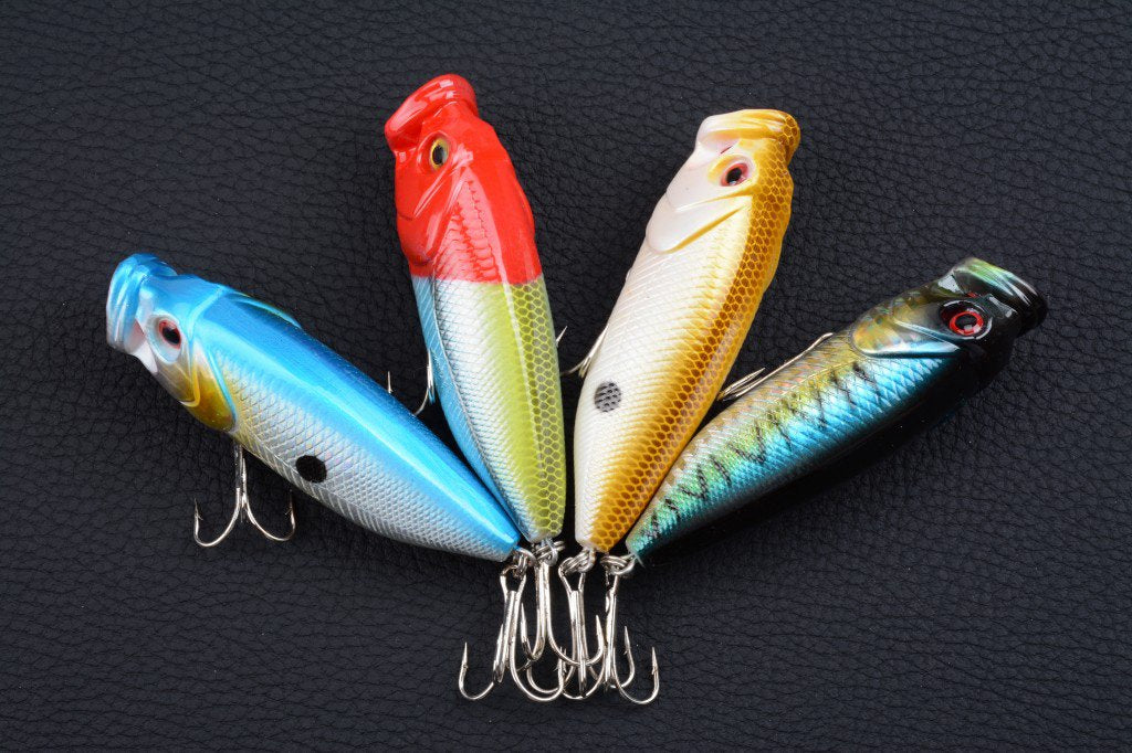 4X 8cm Popper Poppers Fishing Lure Lures Surface Tackle Fresh Saltwater - Outdoor > Fishing