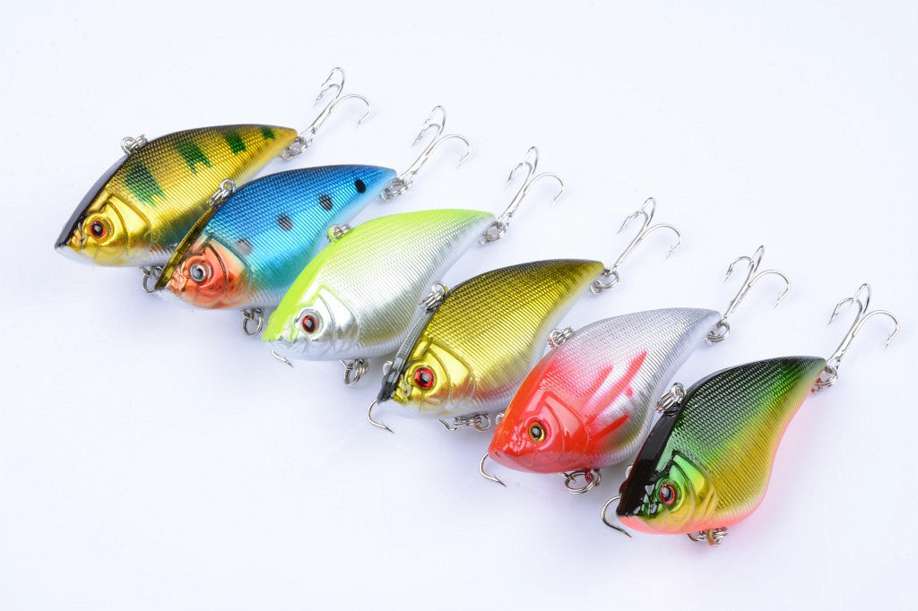 6x 7cm Vib Bait Fishing Lure Lures Hook Tackle Saltwater - Outdoor > Fishing