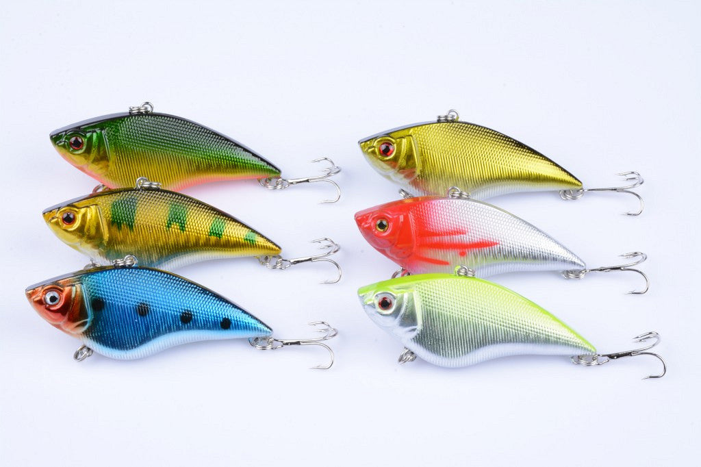 6x 7cm Vib Bait Fishing Lure Lures Hook Tackle Saltwater - Outdoor > Fishing