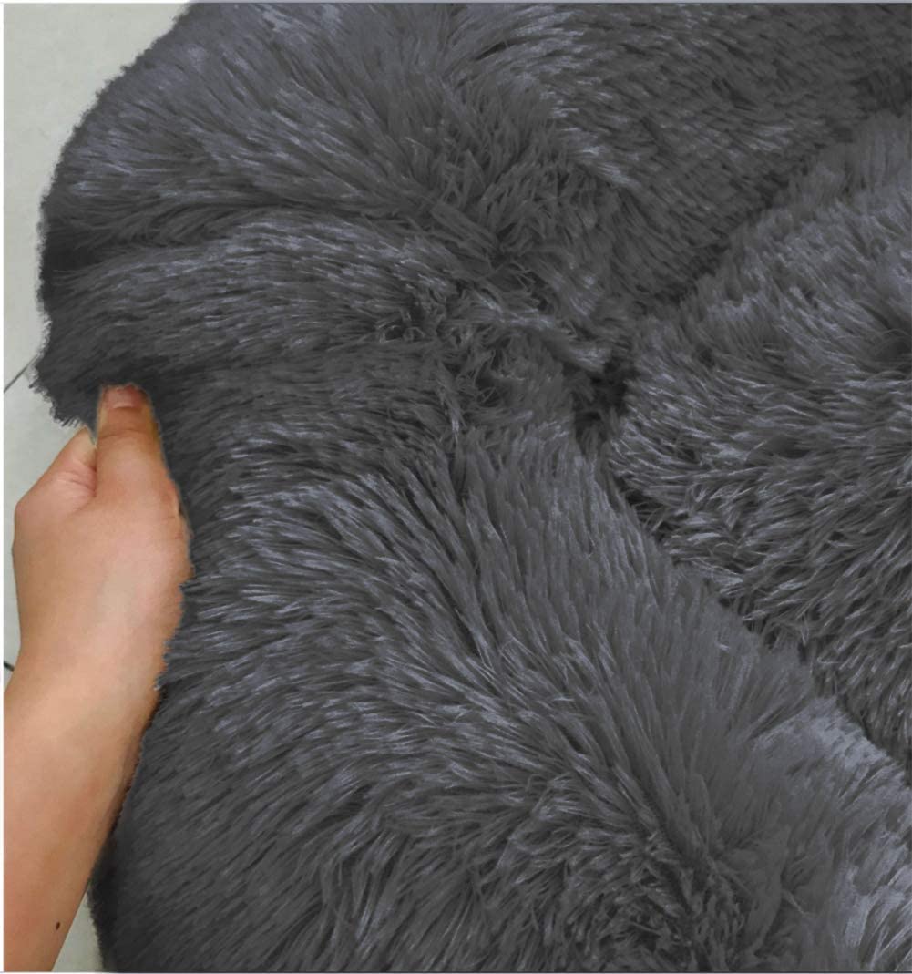 Soft Dog Bed Round Washable Plush Pet Kennel Cat Bed Mat Sofa Large 70cm - Pet Care > Dog Supplies