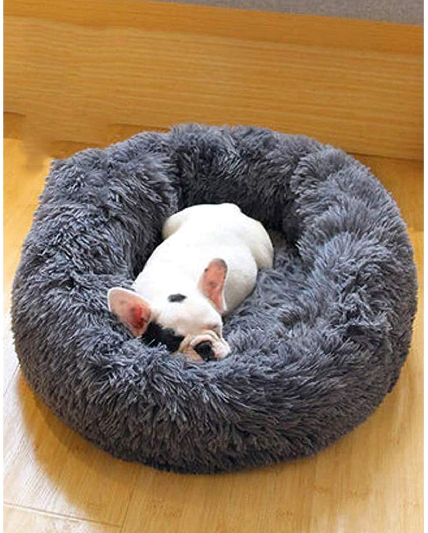 Soft Dog Bed Round Washable Plush Pet Kennel Cat Bed Mat Sofa Large 70cm - Pet Care > Dog Supplies