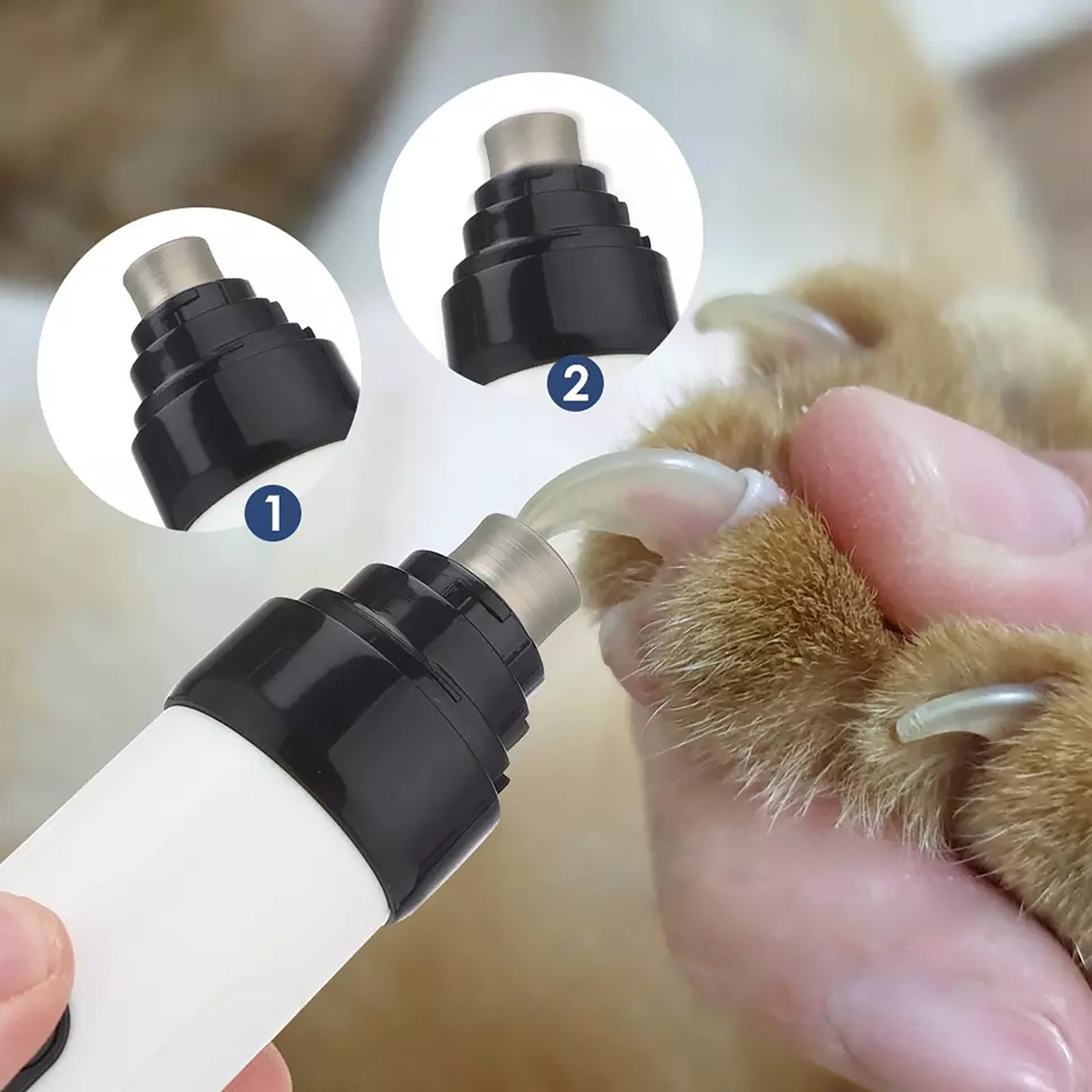 Pawfriends Pet Nail Polisher 2-Gear Electric Manicure for Cats and Dogs Full Automatic - Pet Care > Dog Supplies