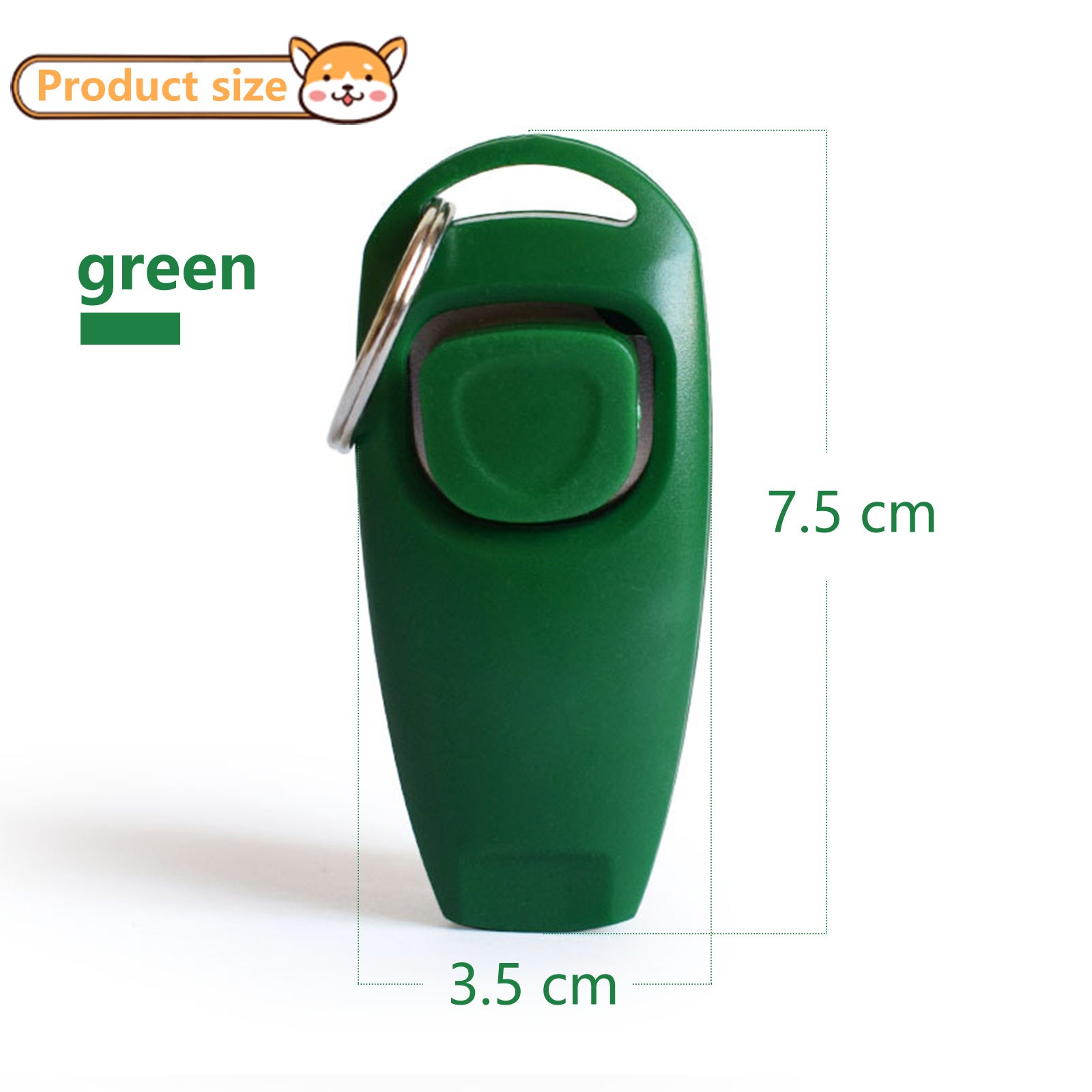 Pawfriends Pet Dog Puppy Training Obedience Whistle Clicker Ultrasonic Supersonic Green - Pet Care > Dog Supplies