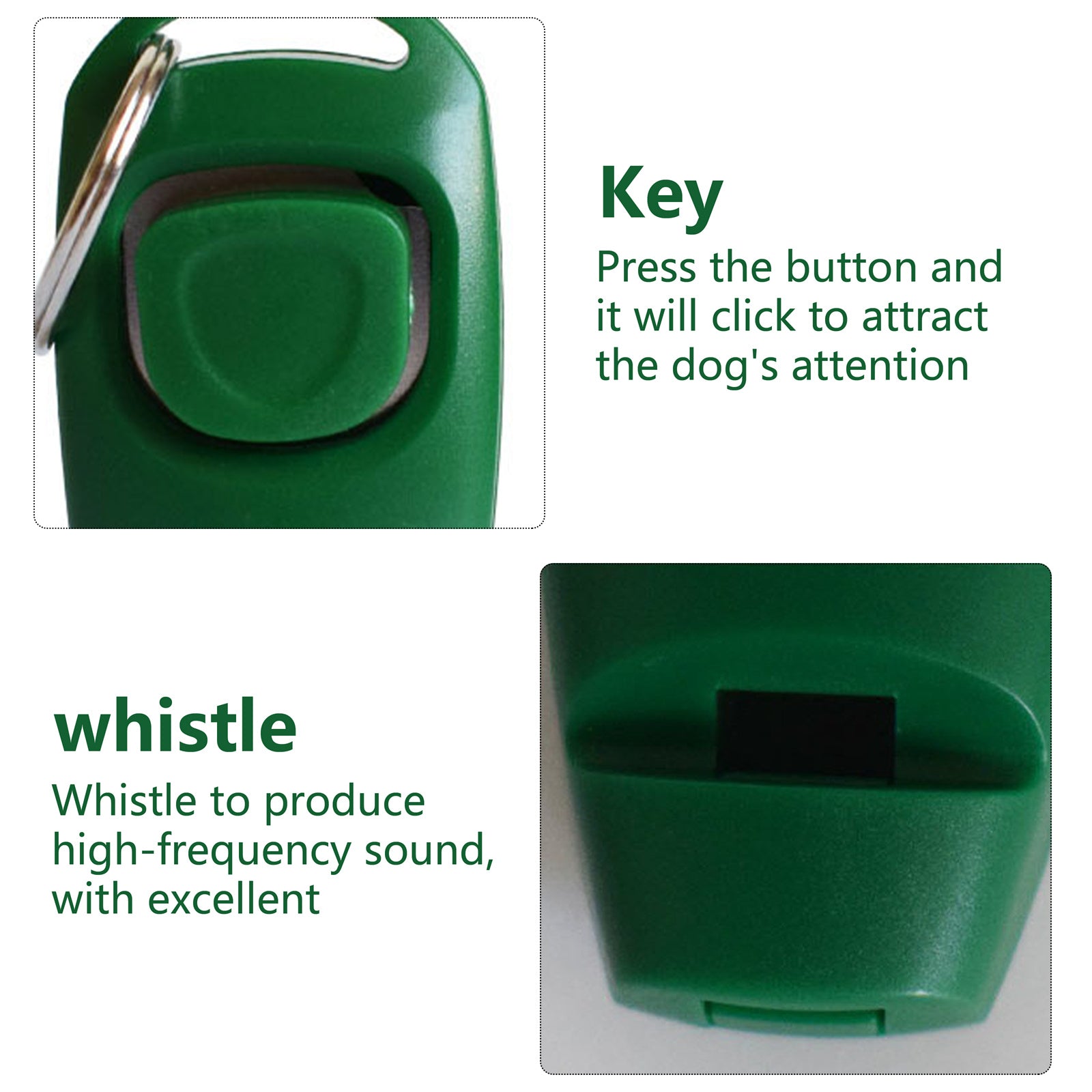 Pawfriends Pet Dog Puppy Training Obedience Whistle Clicker Ultrasonic Supersonic Green - Pet Care > Dog Supplies