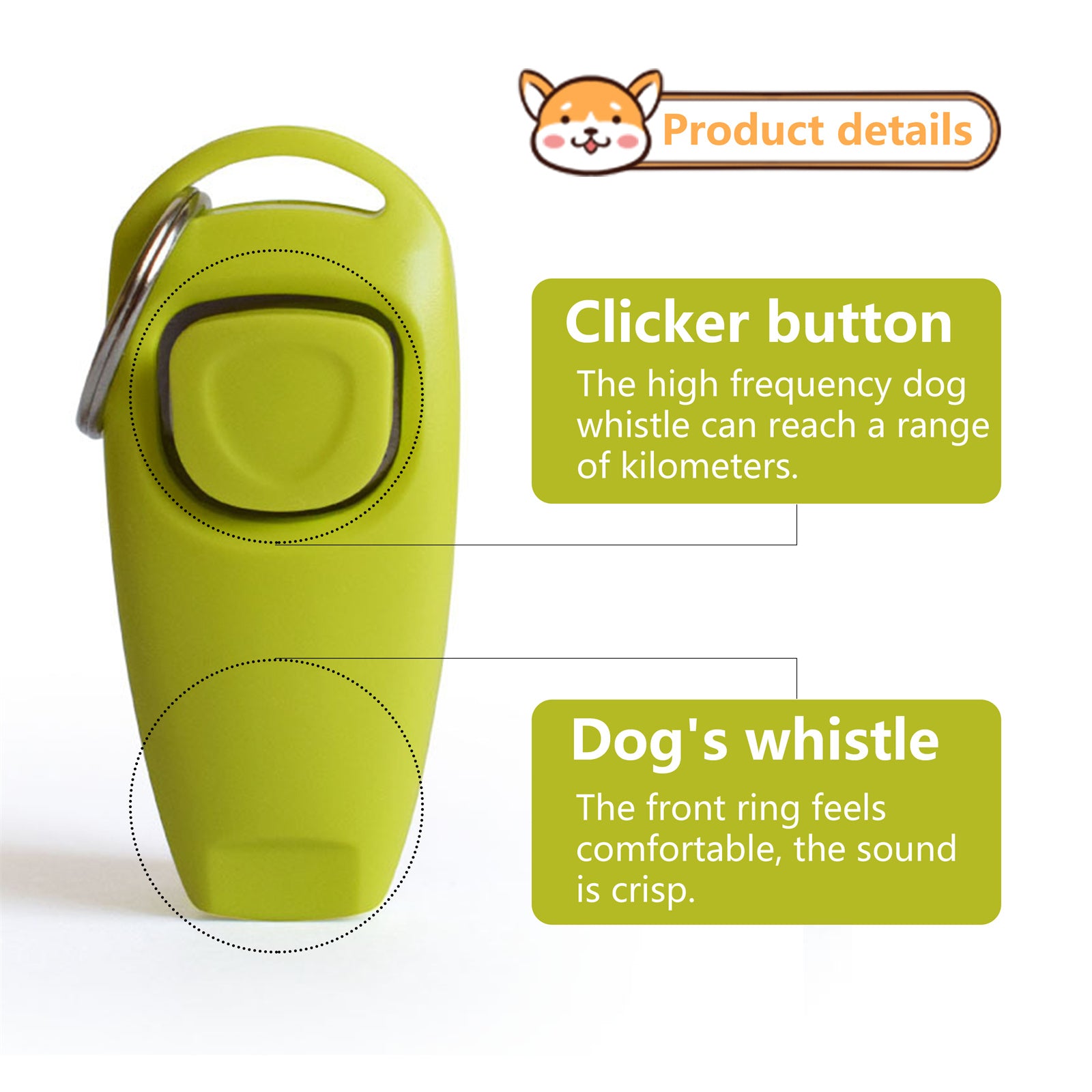 Pawfriends Puppy Dog Training Whistle Clicker Stop Barking Pet Combo Obedience Train Skills - Pet Care > Dog Supplies