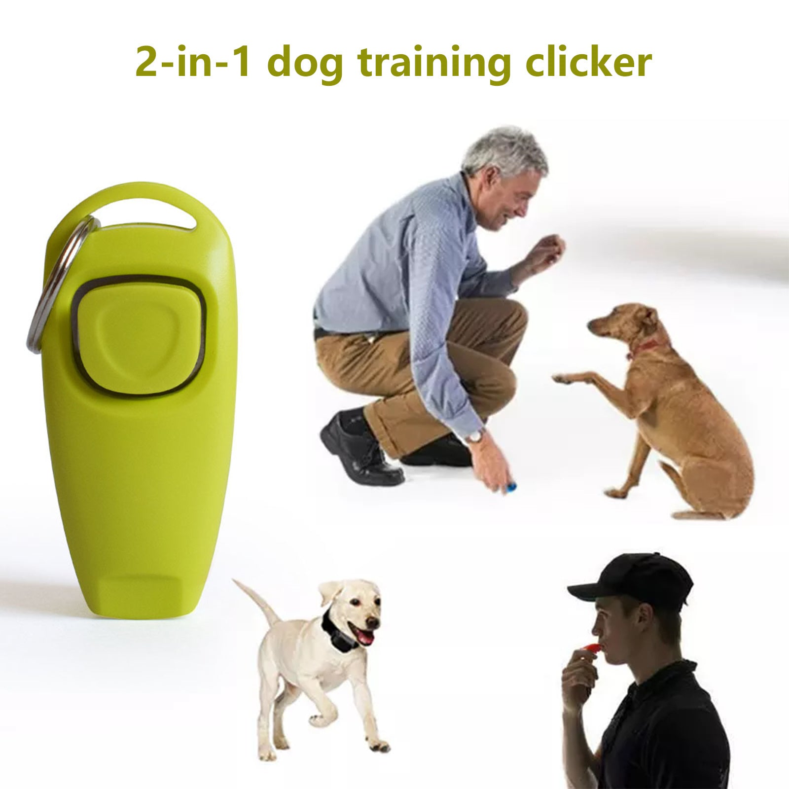 Pawfriends Puppy Dog Training Whistle Clicker Stop Barking Pet Combo Obedience Train Skills - Pet Care > Dog Supplies