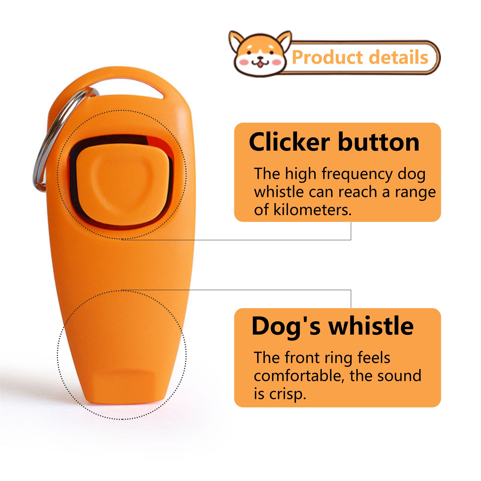 Pawfriends Dog Training Whistle Stop Barking Deterrent to Pet - Pet Care > Dog Supplies