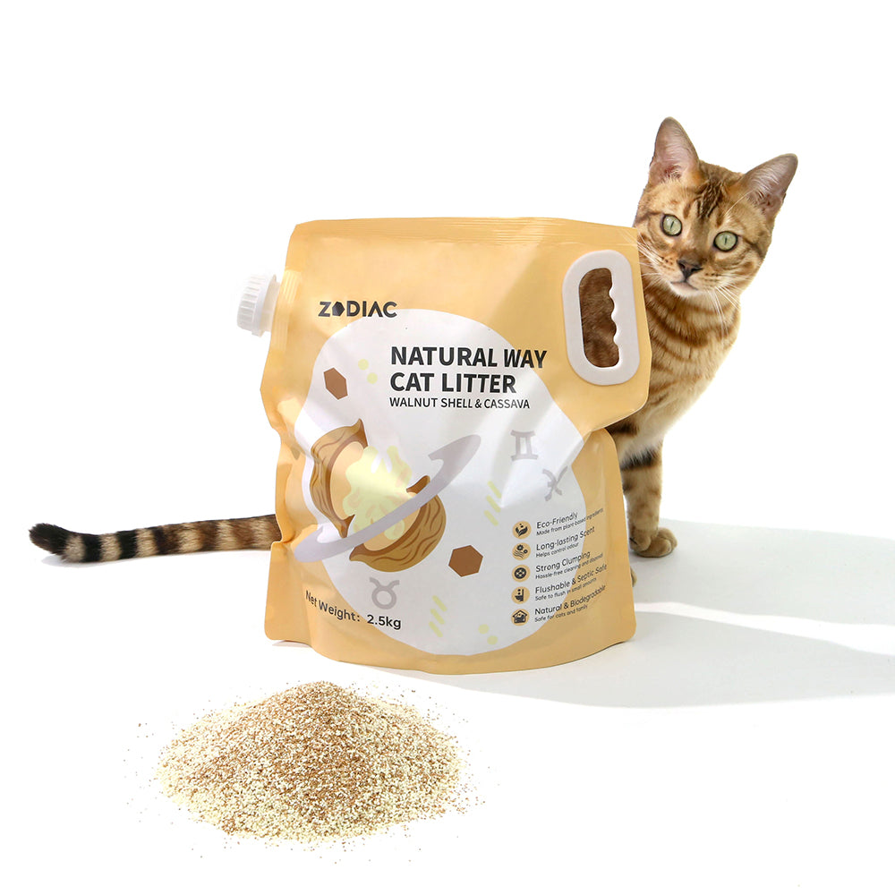 ZODIAC Natural Way Walnut Shell & Cassava Cat Litter 2.5Kgx4 - Pet Care > Cleaning & Maintenance