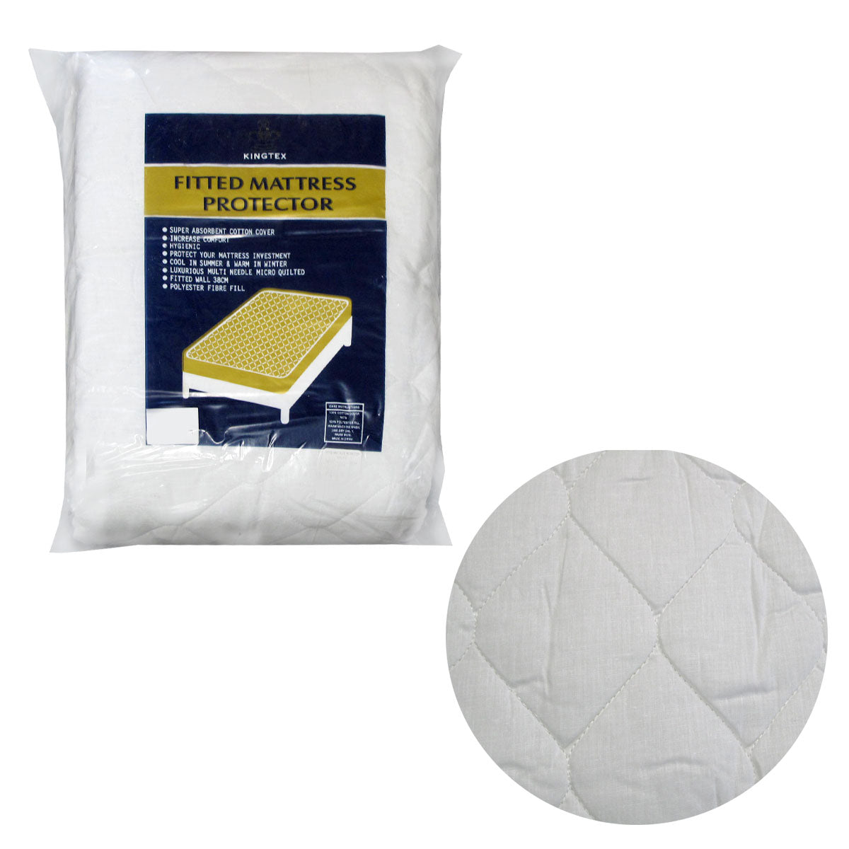 Kingtex Fitted Mattress Protector Single - Home & Garden > Bedding