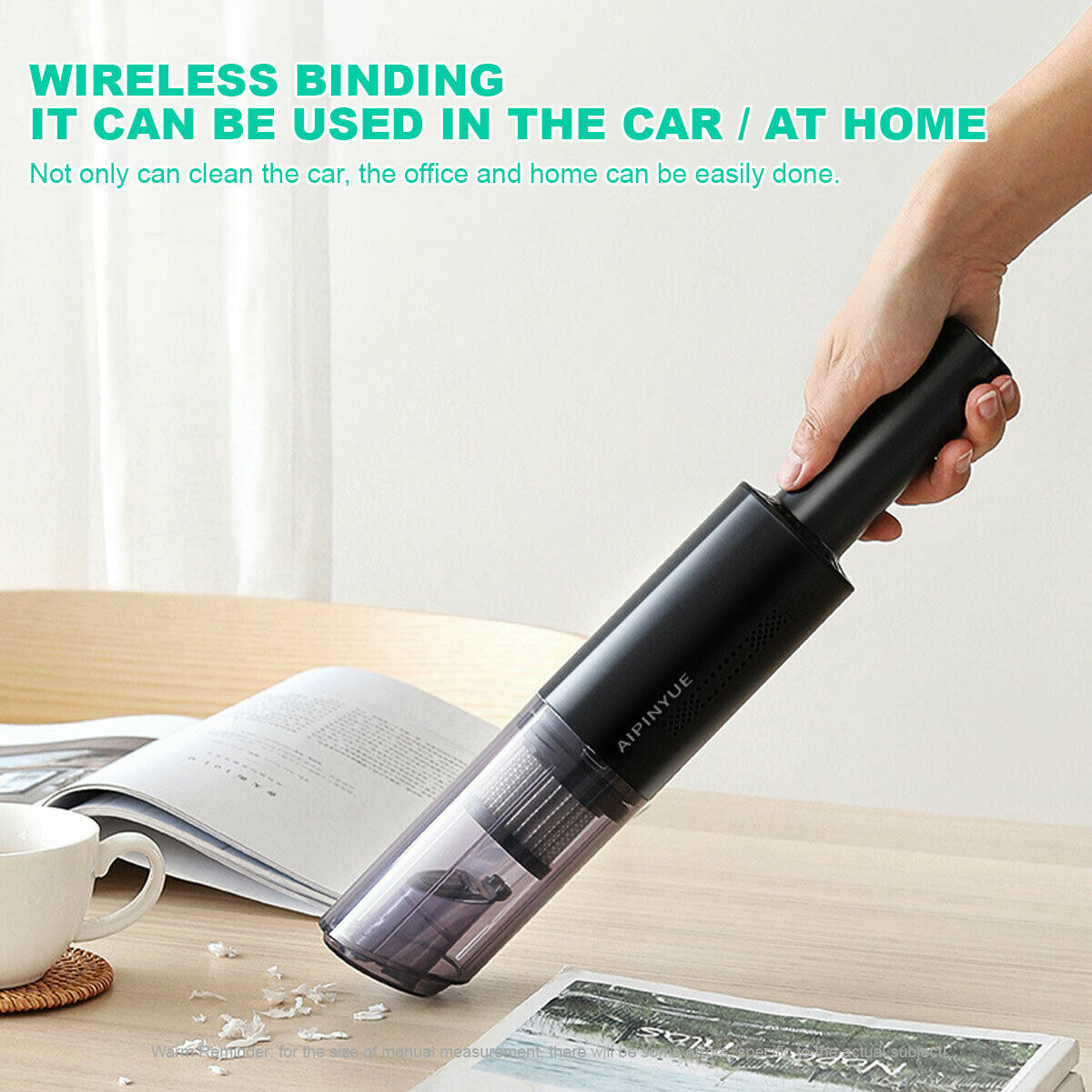 Wireless Charge 6000Pa Suction Powerful Portable Car Vacuum Cleaner Home Duster(White) - Appliances > Vacuum Cleaners