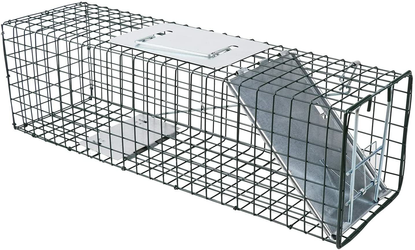 VaKa Animal Trap Cage Humane Live Steel Catch Possum Fox Rat Cat Rabbit Bird - Pet Care