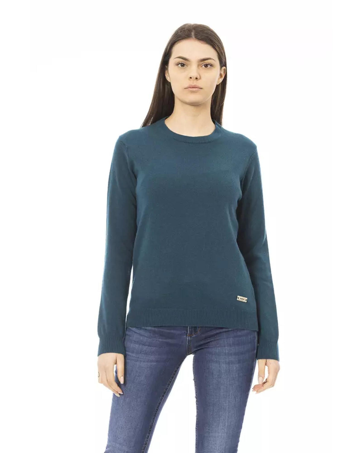 Baldinini Monogram Long Sleeve Crewneck Sweater S Women - Women's Fashion > Knitwear & Sweaters