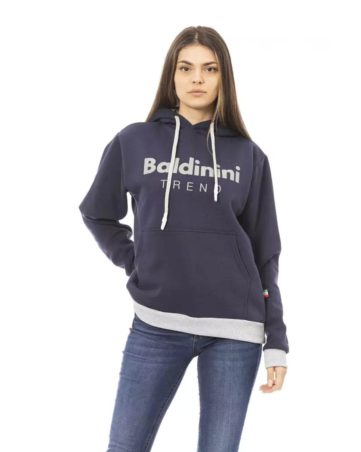 Front Logo Long Sleeve Fleece Hoodie with Maxi Front Pocket 2XL Women - Women's Fashion > Knitwear & Sweaters