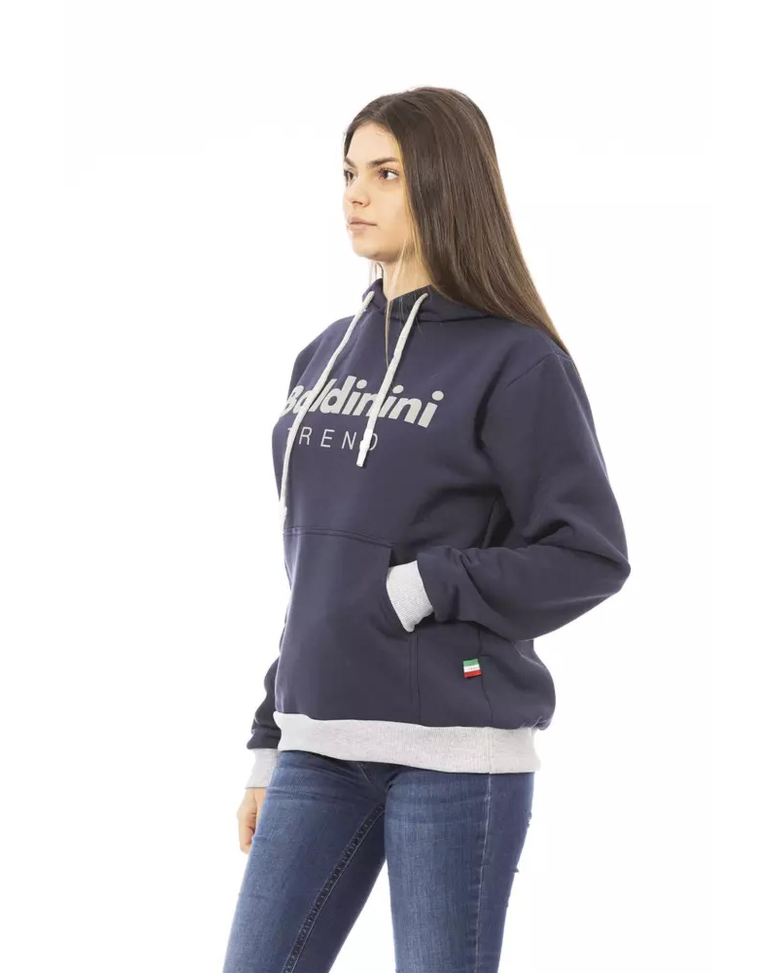 Front Logo Long Sleeve Fleece Hoodie with Maxi Front Pocket 2XL Women - Women's Fashion > Knitwear & Sweaters