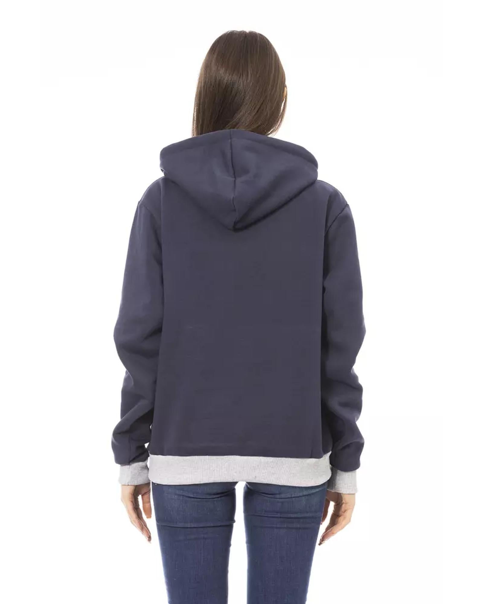 Front Logo Long Sleeve Fleece Hoodie with Maxi Front Pocket 2XL Women - Women's Fashion > Knitwear & Sweaters